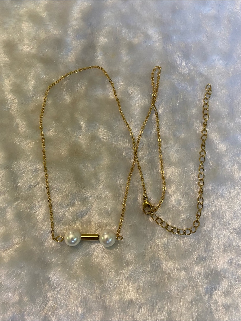 🍀Gold Pearl Bar Necklace
